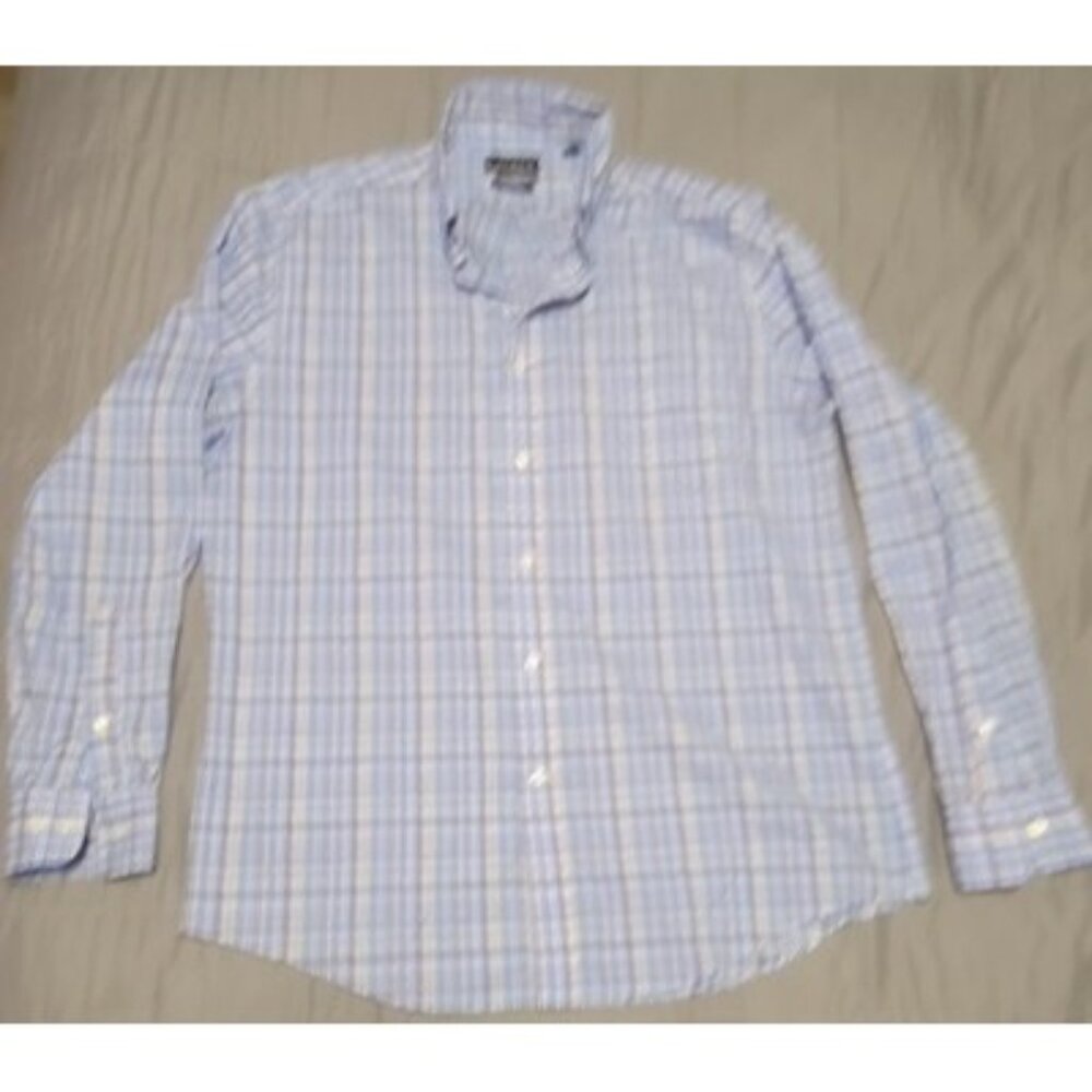 Lauren Ralph Lauren Shirt Mens Large Plaid Stretch Regular Fit Classic Button Do